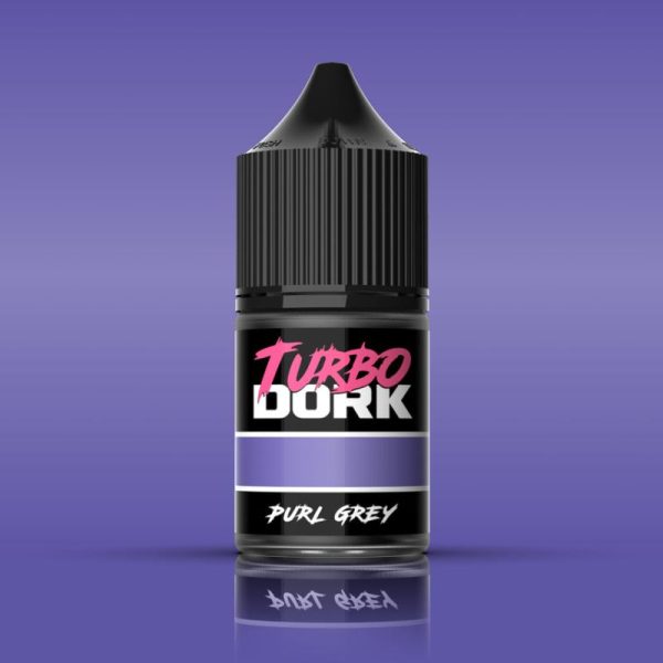 Turbo Dork Turbo Dork: Purl Grey Metallic Acrylic Paint 22ml Bottle - TDK025618 - 850052885618