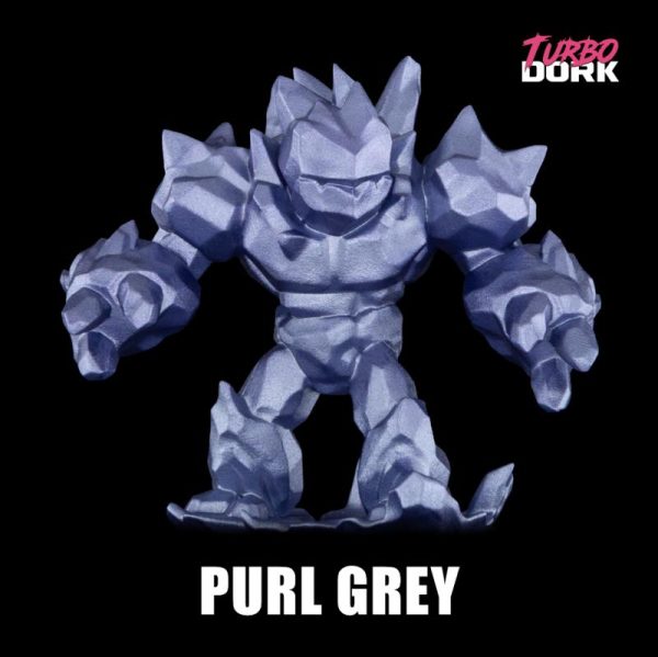 Turbo Dork    Turbo Dork: Purl Grey Metallic Acrylic Paint 22ml Bottle - TDK025618 - 850052885618
