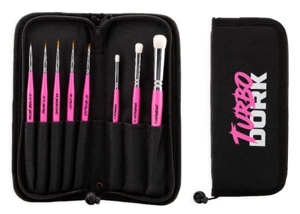 Turbo Dork    Fauxlinsky Brush Set with Stand Case (8 Brushes) - TDK055991 - 850052885991