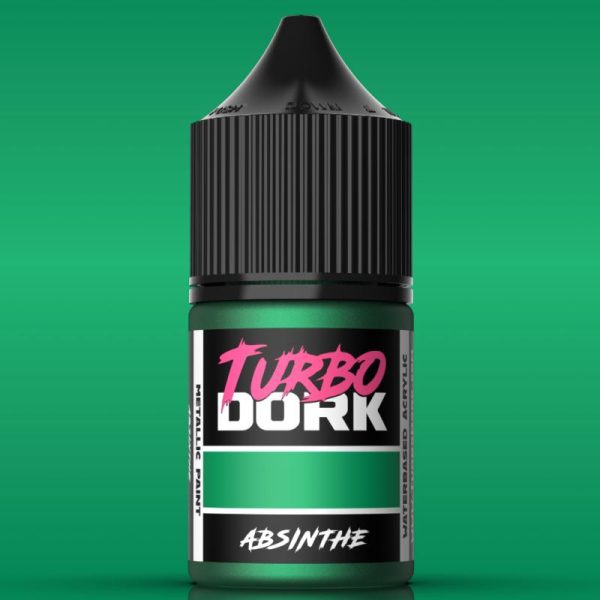Turbo Dork    Turbo Dork: Absinthe Metallic Acrylic Paint 22ml Bottle - TDK025076 - 850052885076