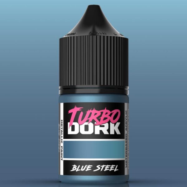 Turbo Dork    Turbo Dork: Blue Steel Metallic Acrylic Paint 22ml Bottle - TDK025151 - 850052885151